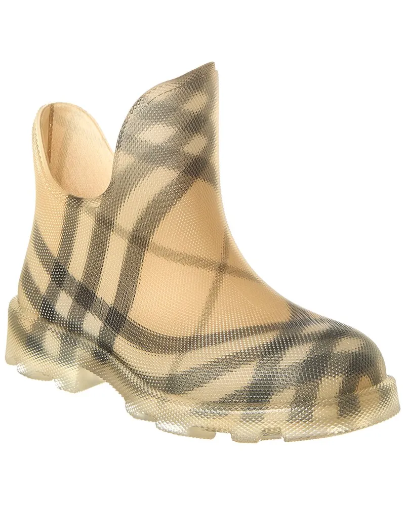 Burberry Check Marsh Low Rubber Boot Brown