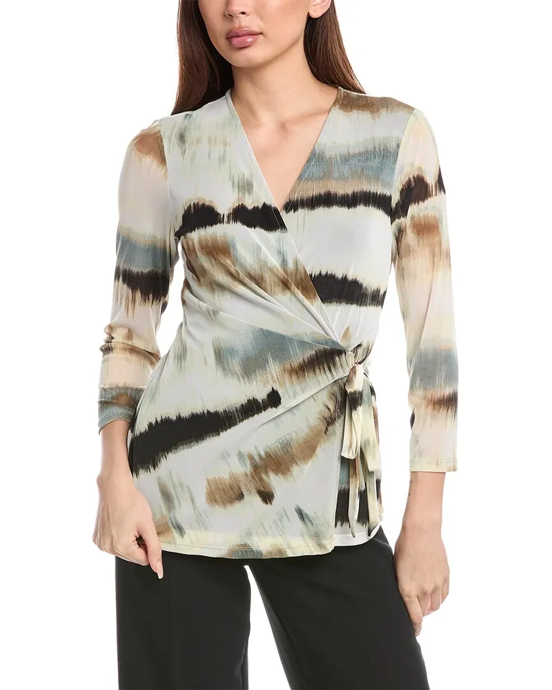 Anne Klein Wrap Top White