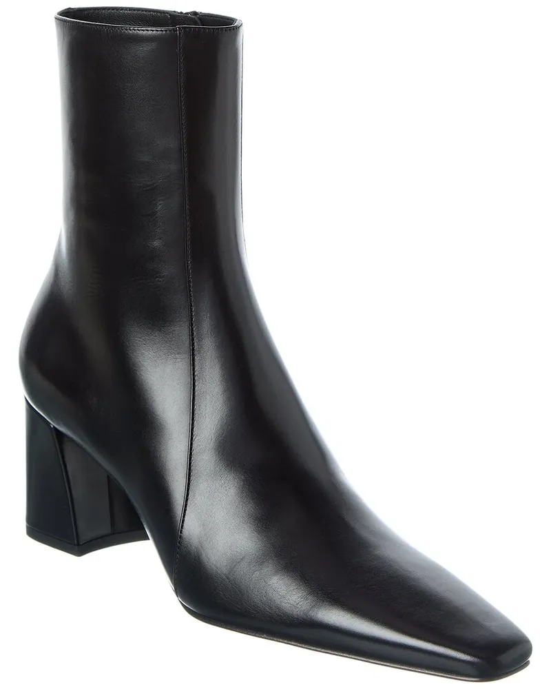 Saint Laurent Rainer 70 Leather Bootie Black