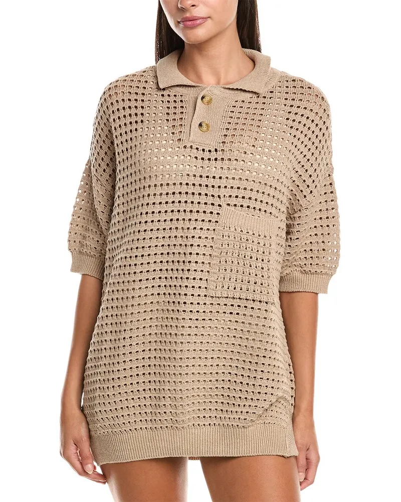 Haight Joana Knit Shirt Brown
