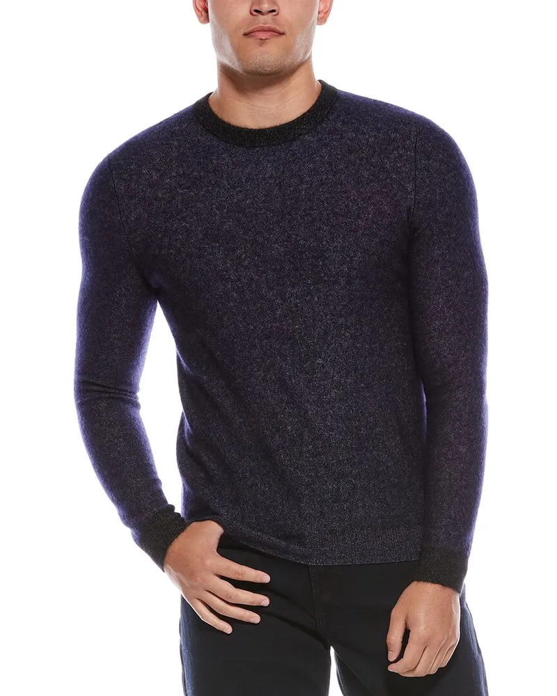 Autumn Cashmere Cashmere & Silk-Blend Crewneck Sweater Blue