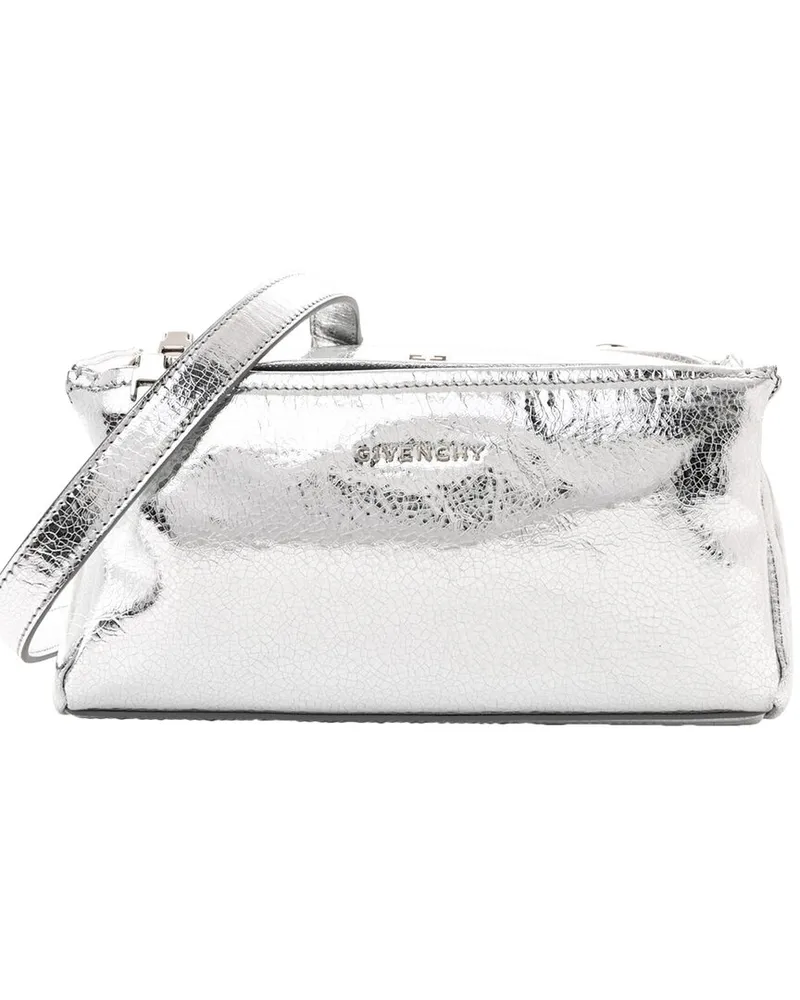 Givenchy Silver Lambskin Leather Mini Pandora (Authentic Pre-Loved Nocolor