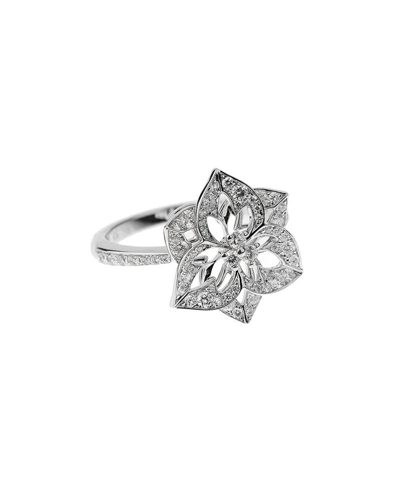 Boucheron 18K 0.57 ct. tw. Diamond Small Flower Cocktail Ring (Authentic Pre-Loved Nocolor