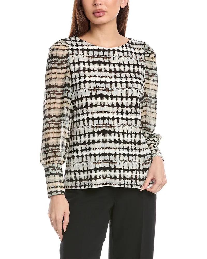 Anne Klein Bishop Sleeve Top Black