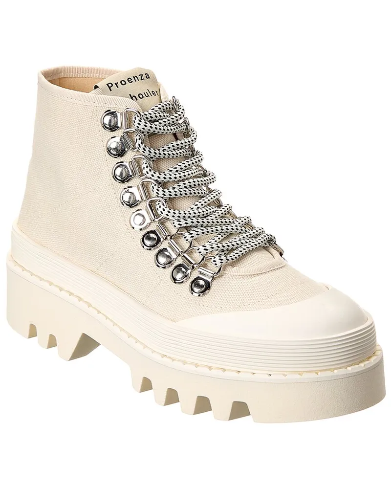 Proenza Schouler Canvas & Leather Boot White