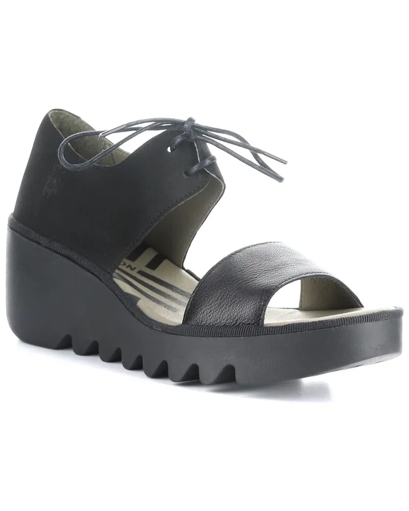 Fly London Bilu Leather & Suede Wedge Sandal Nocolor