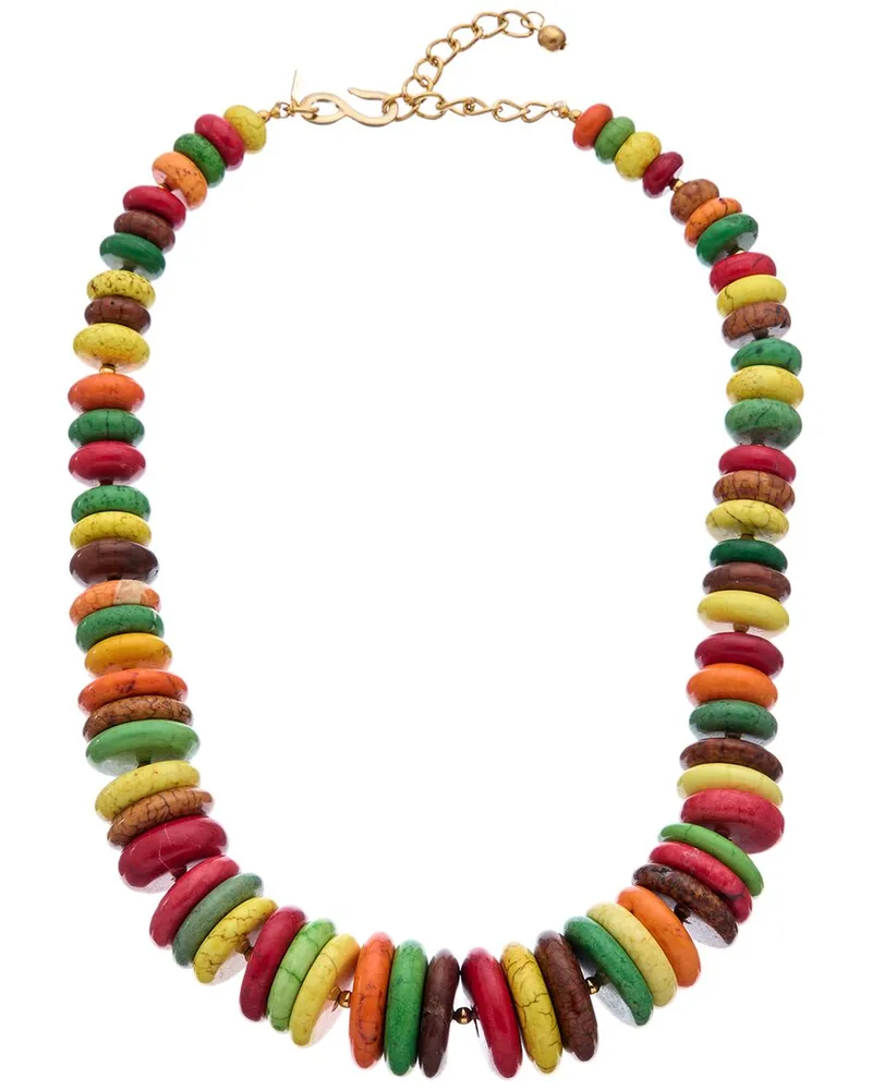 Kenneth Jay Lane 18K Plated Rainbow Necklace Nocolor