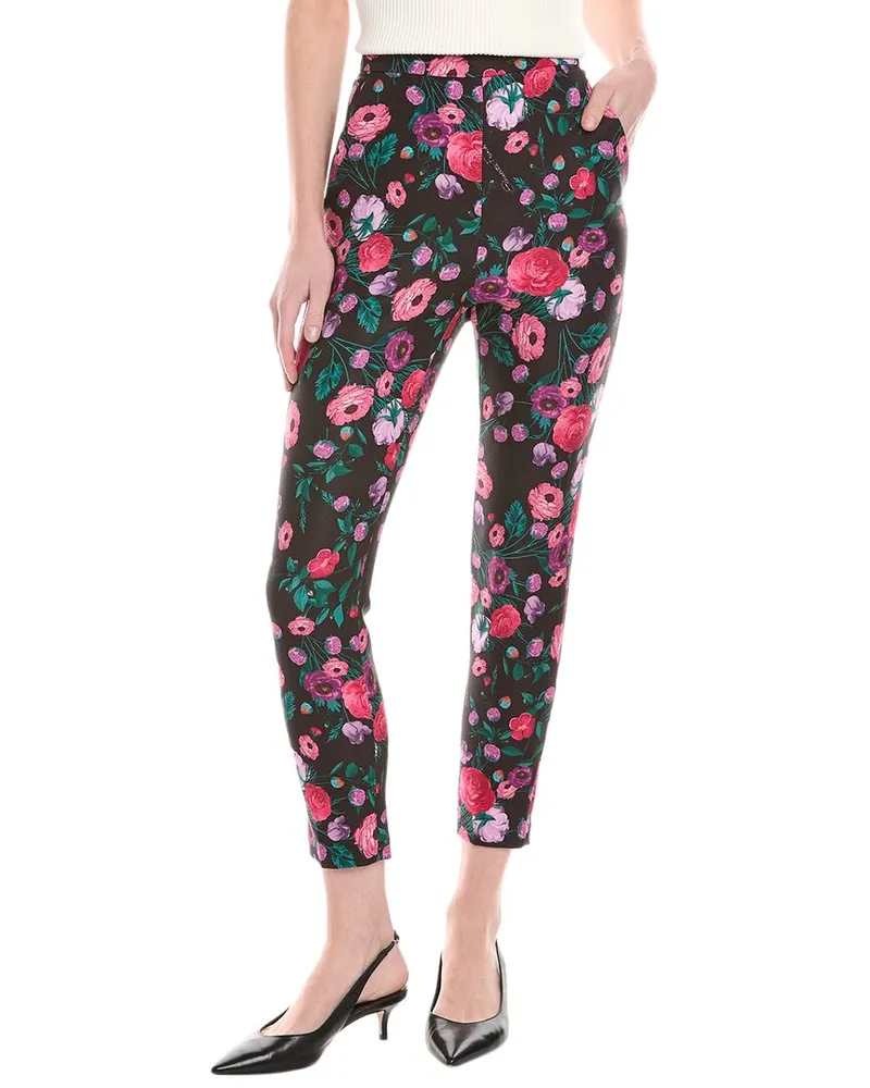 Elisabetta Franchi Floral Pant Black
