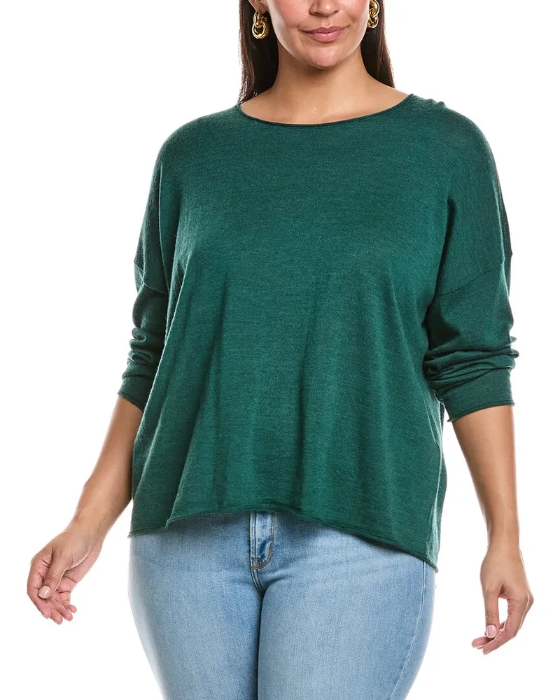 Eileen Fisher Plus Wool Box Top Nocolor