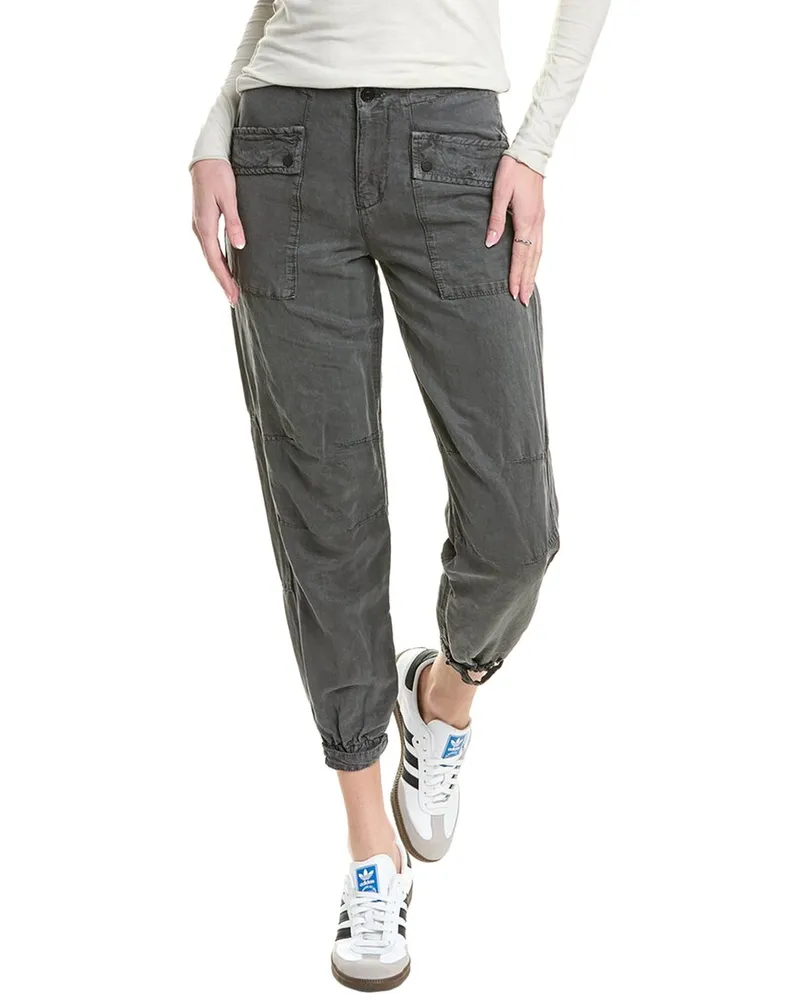 AllSaints Val Linen-Blend Trouser Grey