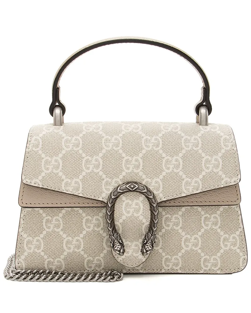 Gucci Beige Coated Canvas Dionysus Super Mini Top Handle (Authentic Pre-Loved Nocolor