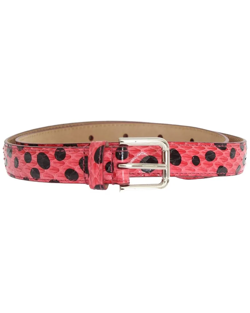 Dolce & Gabbana Snakeskin Belt Pink