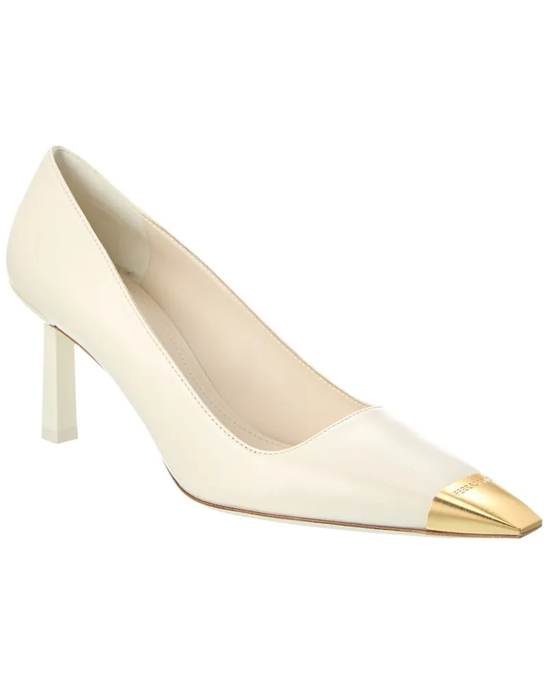 Ferragamo Amber Leather Pump White