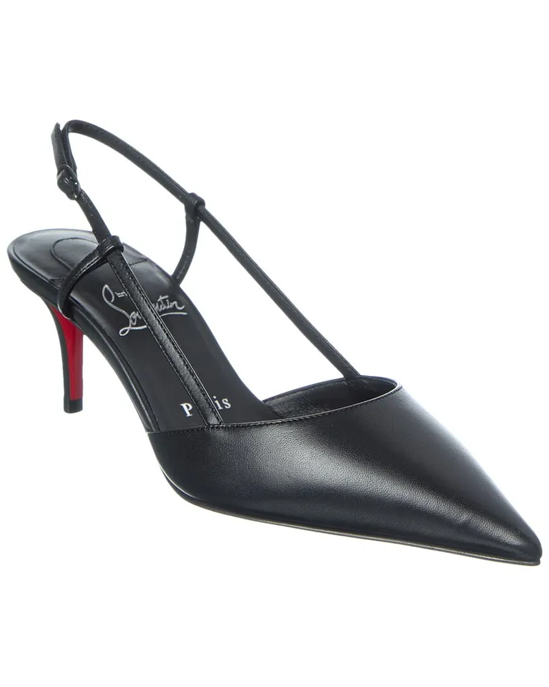 Christian Louboutin Miss Z 60 Leather Slingback Pump Black