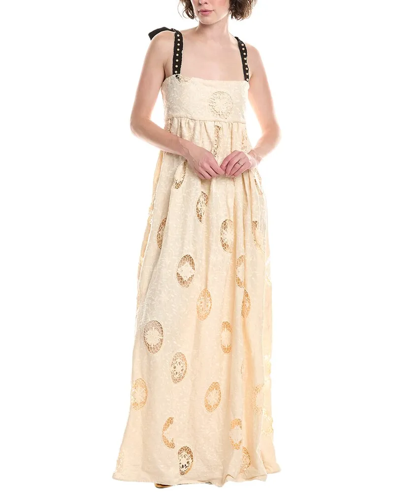 AGUA BENDITA Platero Linen Dress White