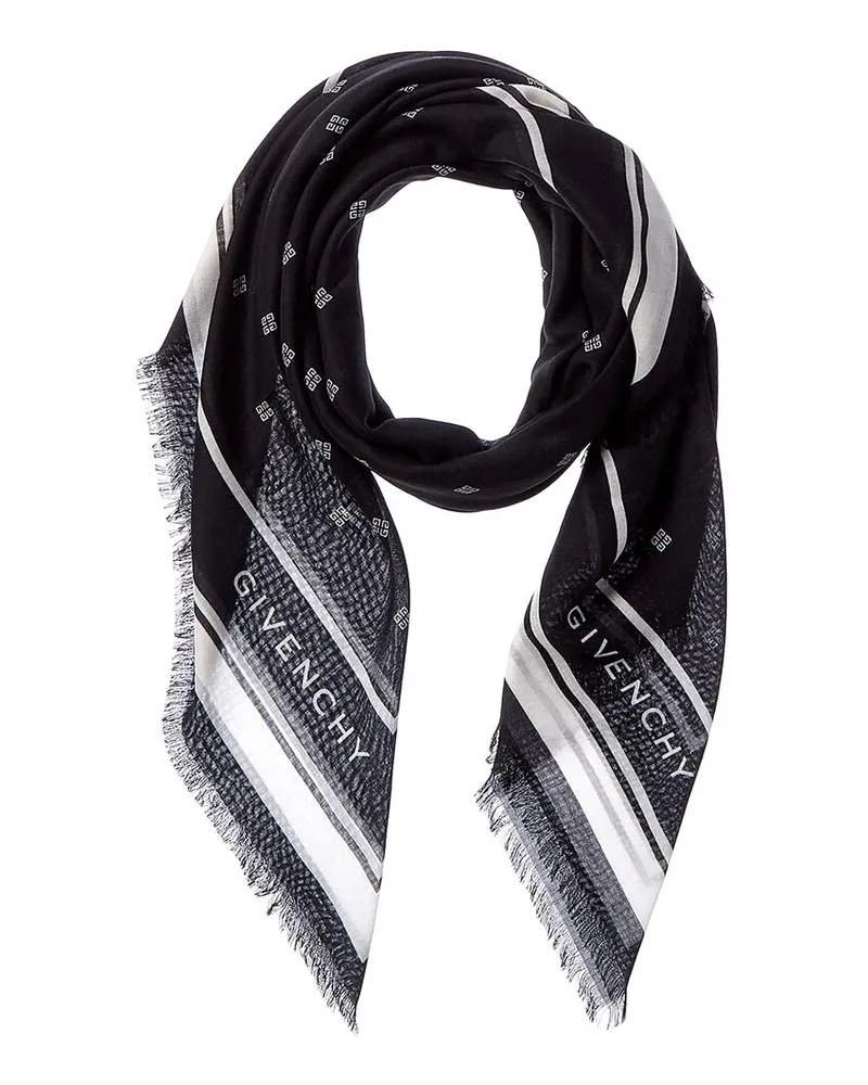 Givenchy Cashmere & Silk-Blend Scarf Black