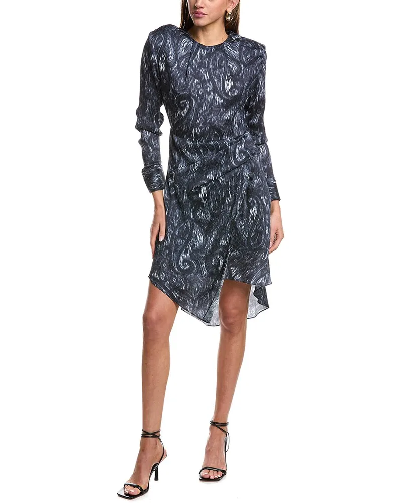 IRO Zimber Silk Midi Dress Grey