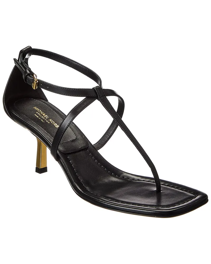 Michael Kors Anna Leather Sandal Black