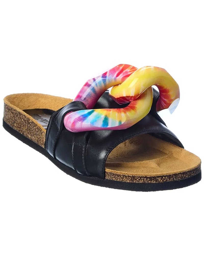 J.W.Anderson Chain Leather Sandal Black