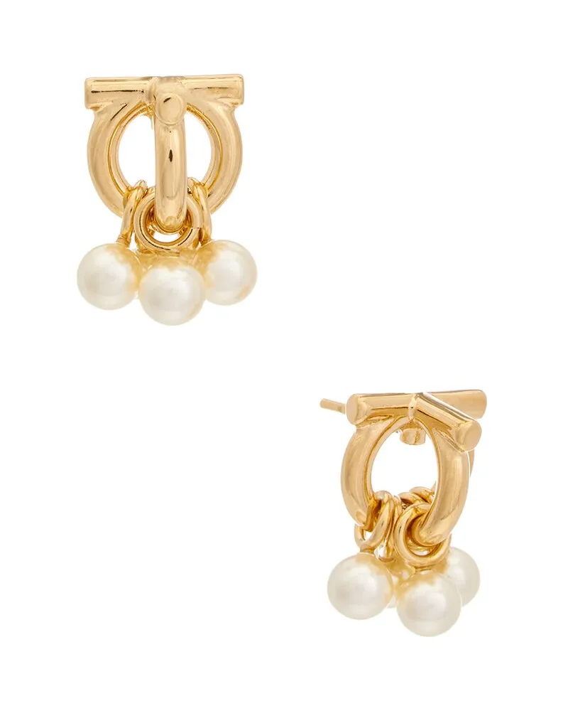 Ferragamo Gancini Earrings Gold