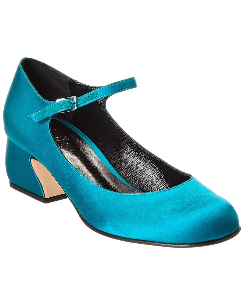 Sergio Rossi Satin Pump Green