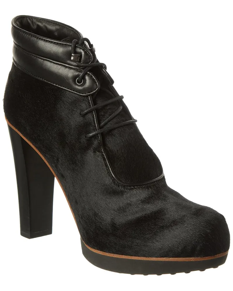 TOD'S TOD’s Haircalf Platform Bootie Black