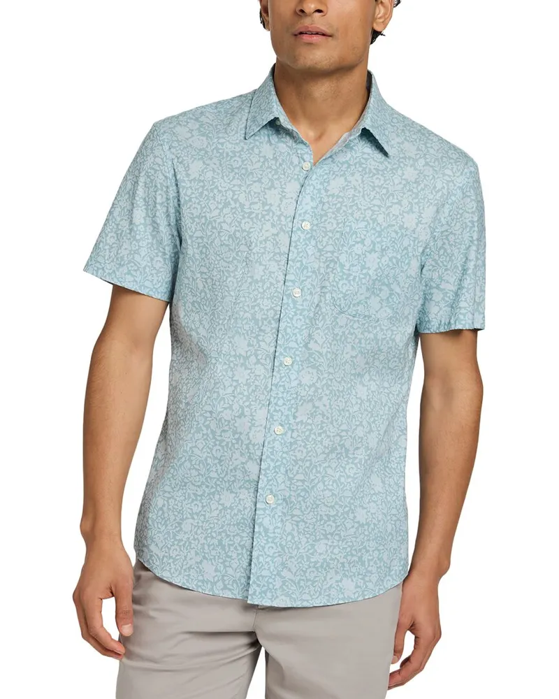 Faherty Movement Shirt Blue