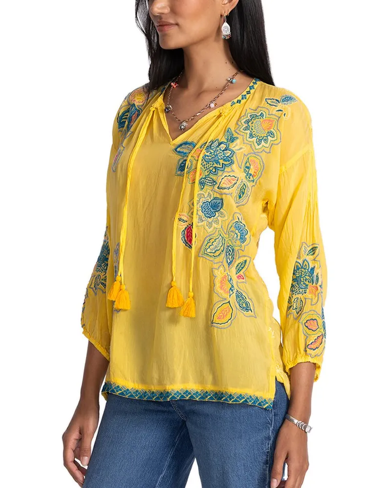 Johnny Was Margot Blouse Yellow