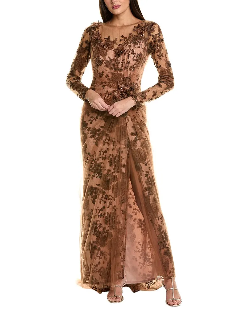 Tadashi Shoji Gown Gold