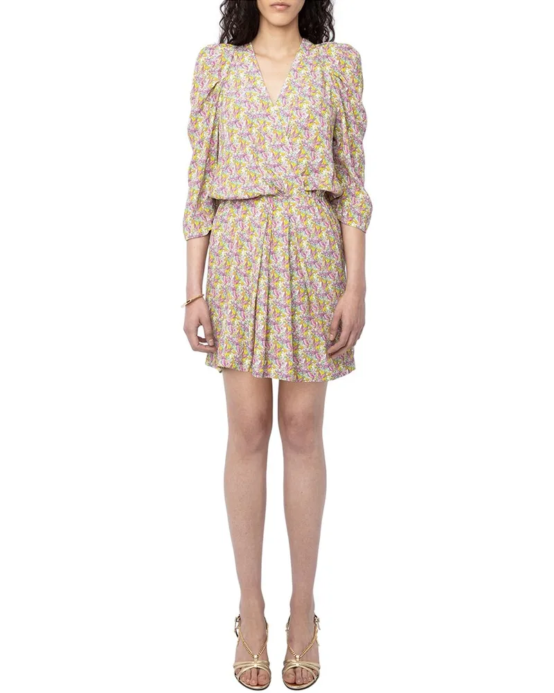 Zadig & Voltaire Ruz Crepe Liberty Wings Mini Dress Nocolor
