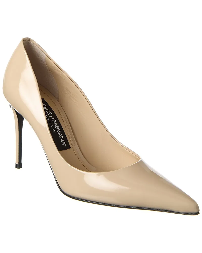 Dolce & Gabbana Kim Leather Pump Beige