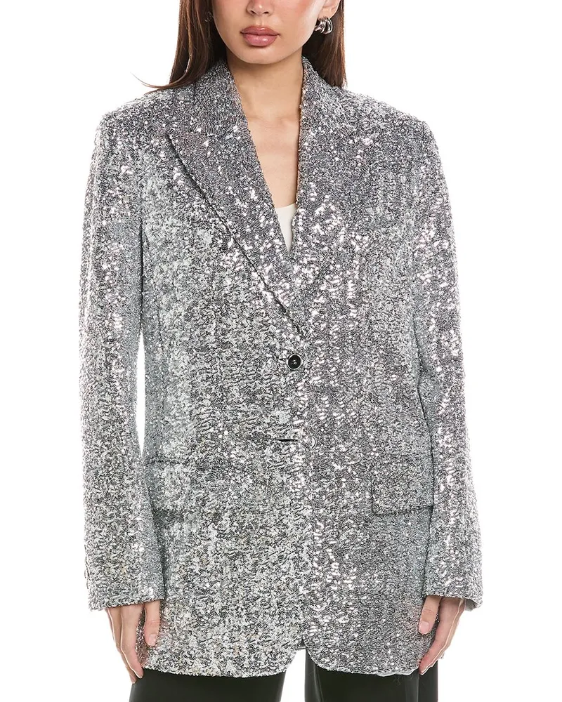 Michael Kors Collection Sequin Boyfriend Blazer Nocolor