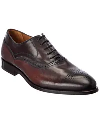 Antonio Maurizi Medallion Toe Leather Oxford Brown