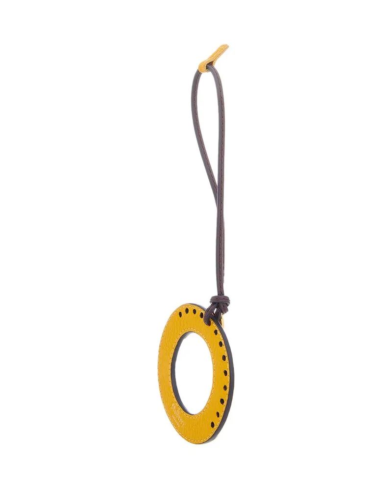 Mulberry Bicolor Leather Key Ring Brown