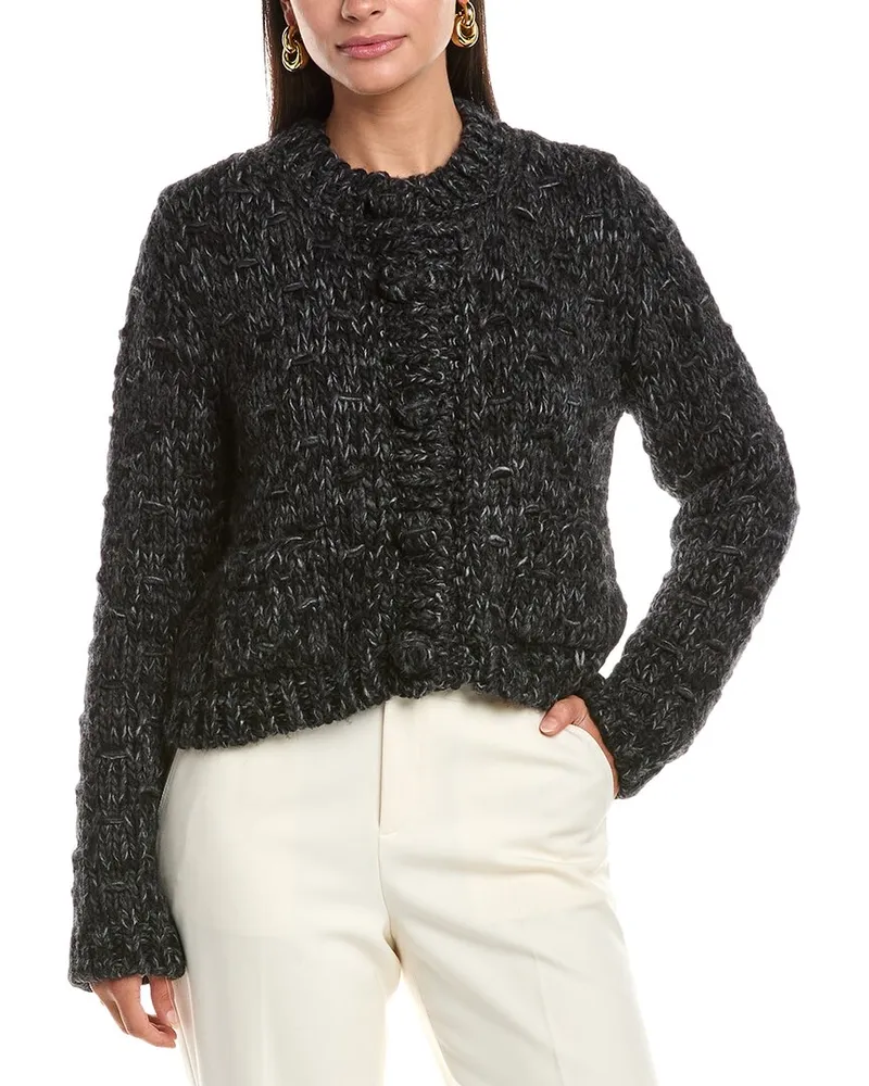 Dolce & Gabbana Wool & Alpaca-Blend Cardigan Black