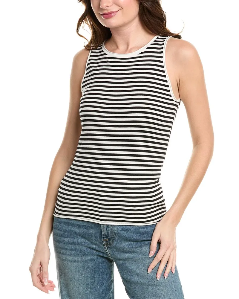 Splendid x @Cellajaneblog Stripe Sweater Tank White