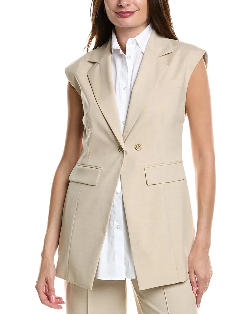 Kenneth Cole Layered Vest Beige