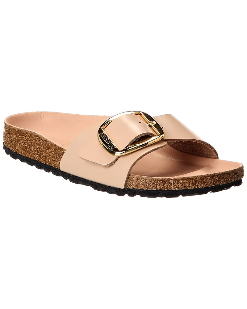 Birkenstock Madrid Narrow Big Buckle Natural Paten Patent Sandal Nocolor