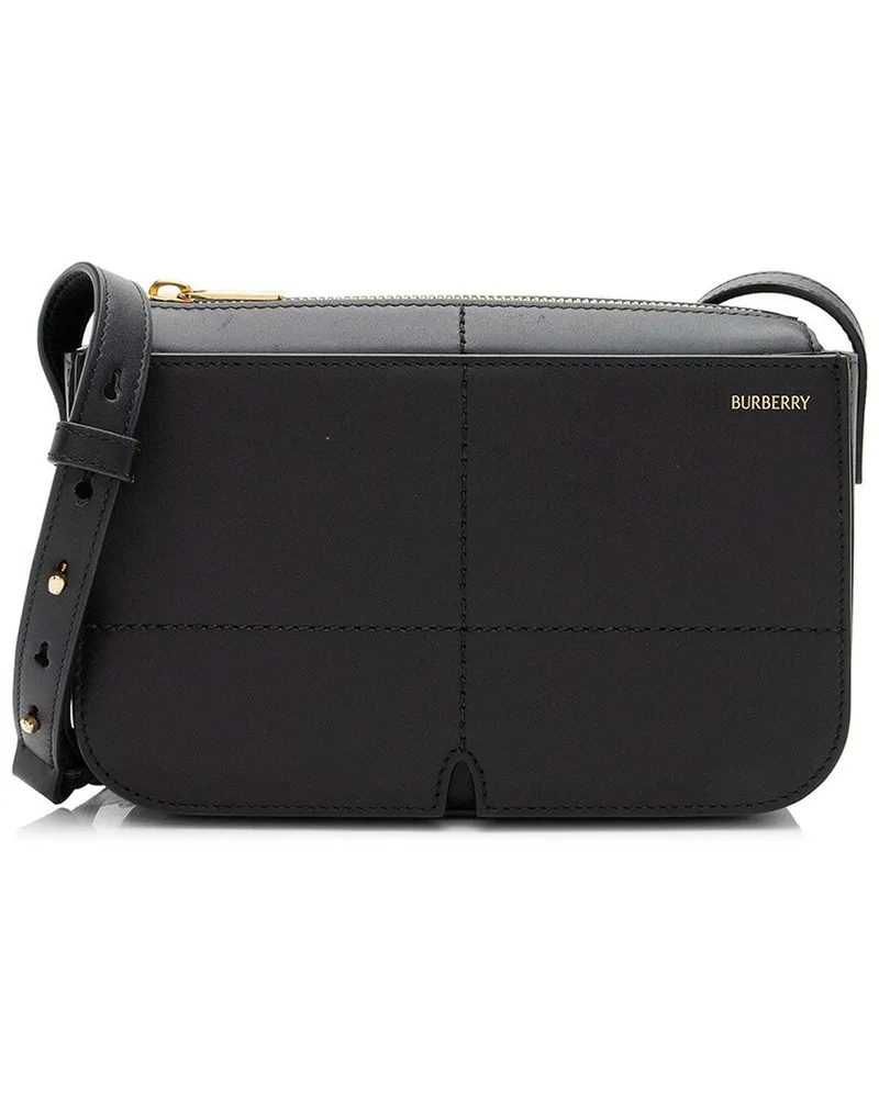 Burberry Black Leather Snip Crossbody (Authentic Pre-Loved Nocolor
