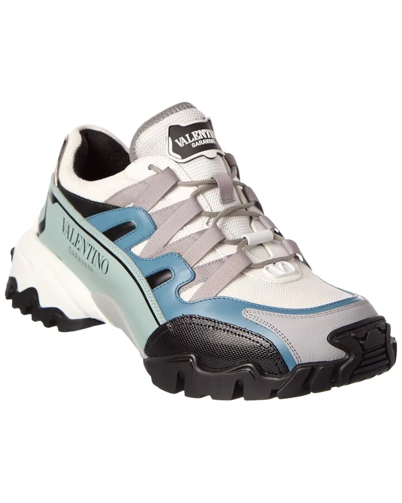 Valentino Garavani Mesh & Leather Sneaker White
