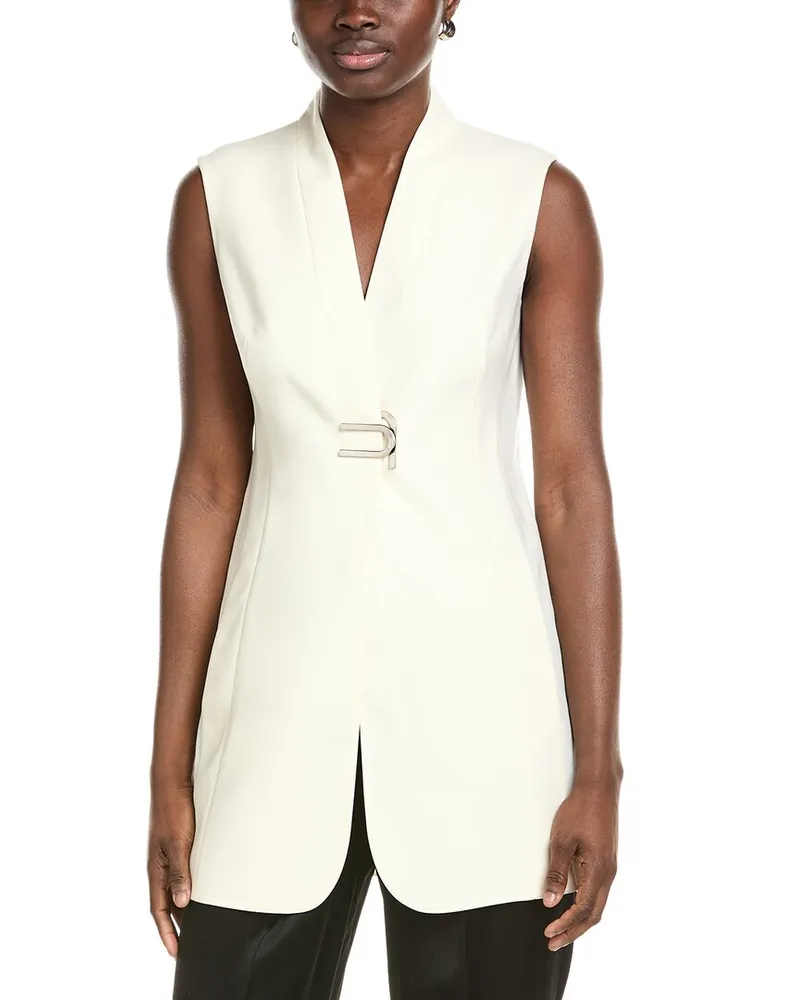 Akris Wool Gillet White