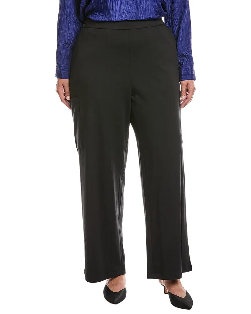 Eileen Fisher Plus Wide Cargo Pant Black
