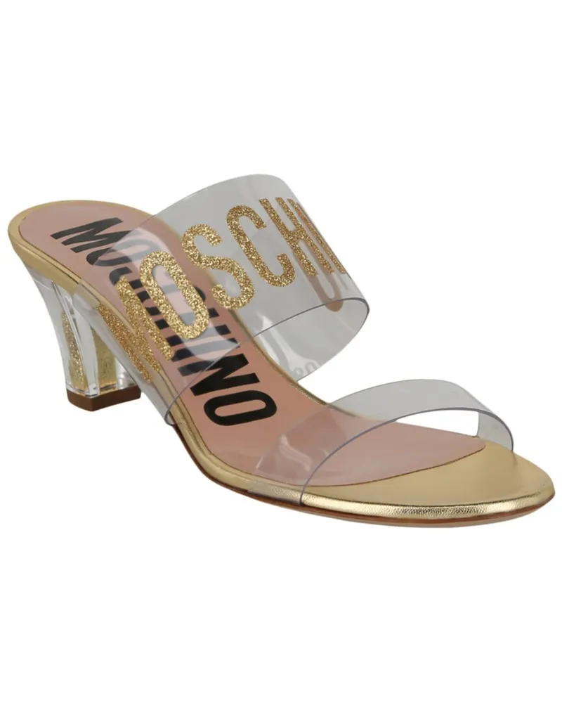 Moschino Logo Sandal Gold