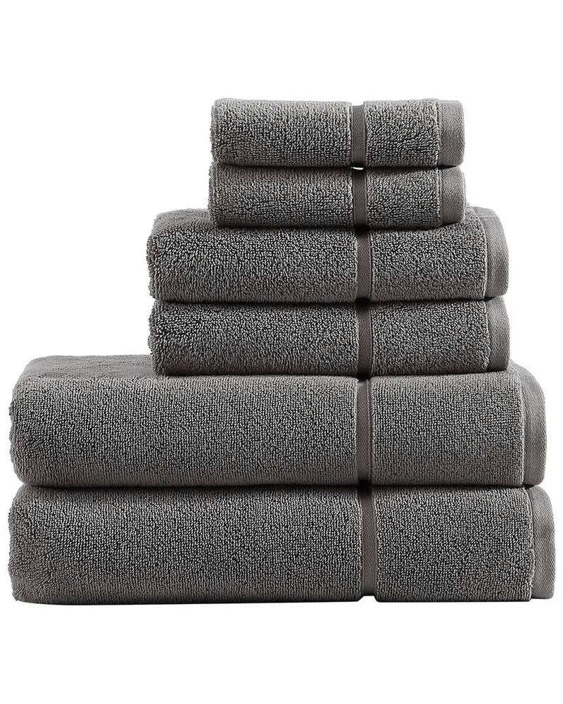 Vera Wang Modern Lux Terry 6Pc Towel Set Grey