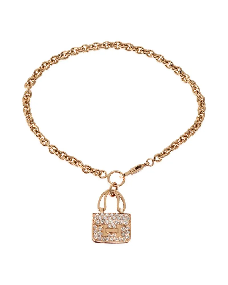 Hermès Amulettes Collection 18K Rose Gold 1.16 ct. tw. Diamond Bracelet (Authentic Pre-Loved Nocolor