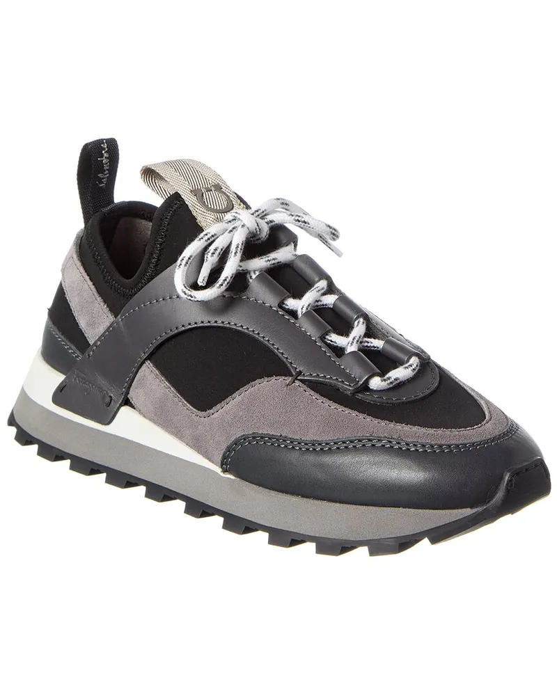 Ferragamo Indy Leather Sneaker Black