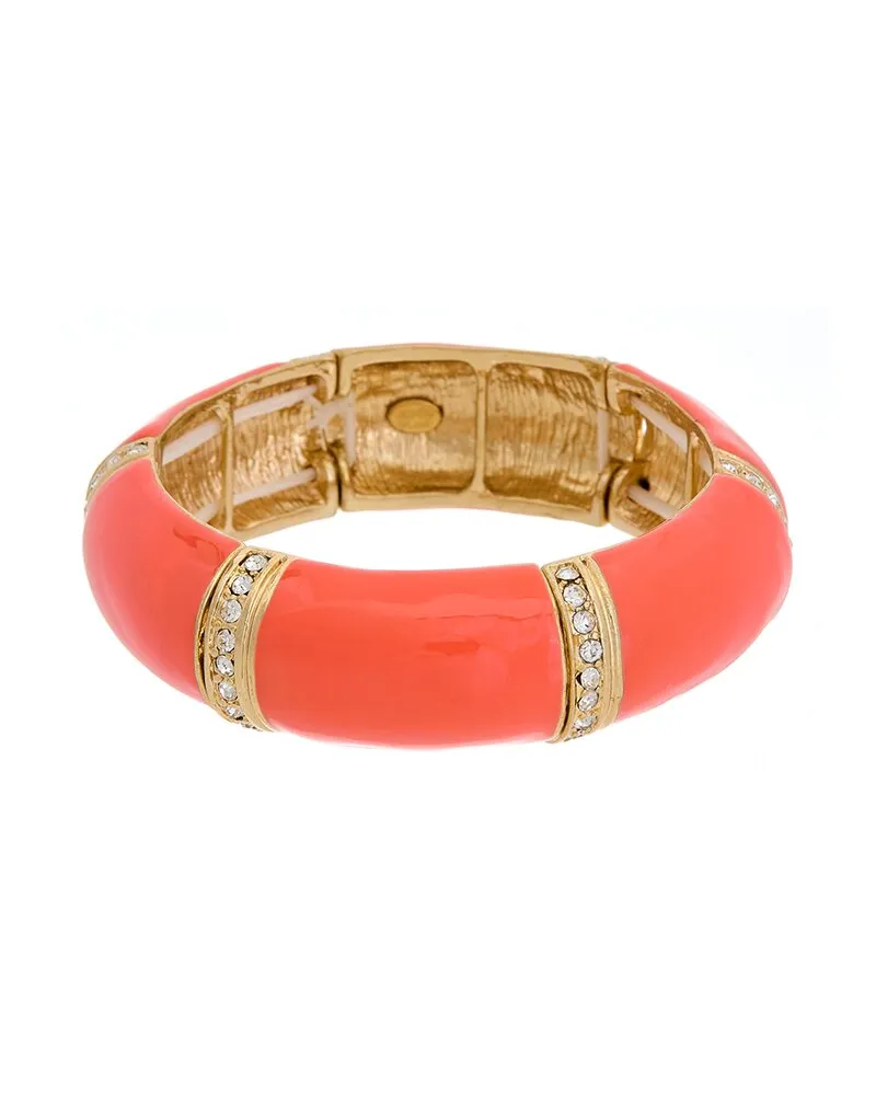 Kenneth Jay Lane Plated Rhinestone Stretch Bracelet Nocolor