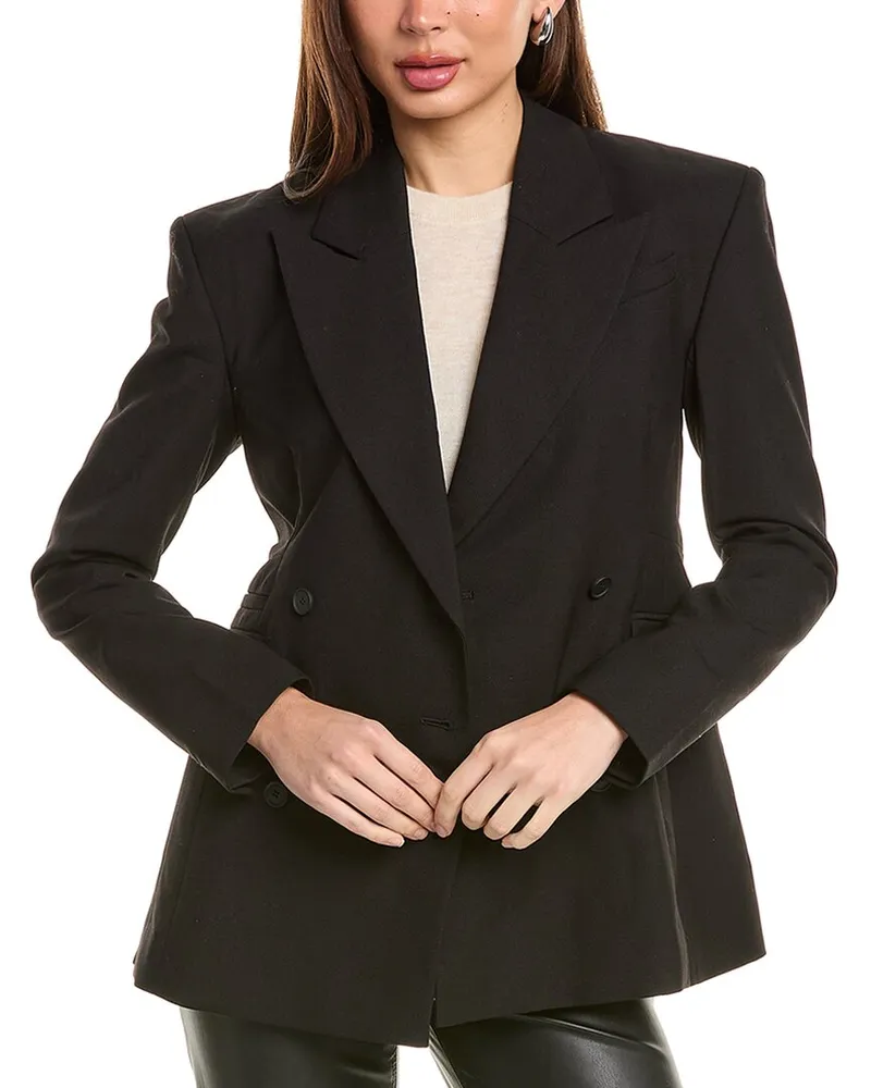 AllSaints Sevenh Wool-Blend Blazer Black