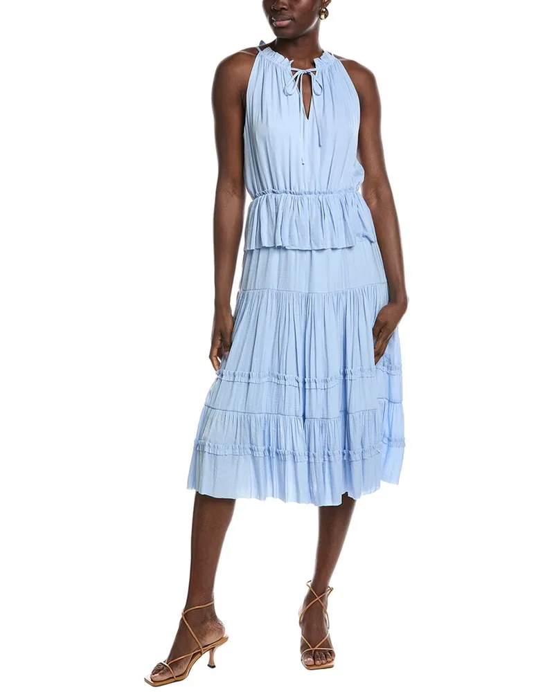 Sam Edelman Tiered Midi Dress Blue