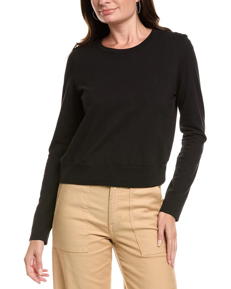 Michael Stars Yuri Crop T-Shirt Black